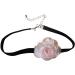 Oralgos Furry Ball Flower Necklace - Velvet Adjustable Collarbone Chain - Light Fabric Jewelry for Elegant Looks - Buy Online on GoSupps.com