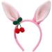 amangul Dangle Crochet Headband with Ear Decor Easter Party Headpiece Carnival Cosplay Costume Unisex(Powdered White Cherr) - Buy Online on GoSupps.com