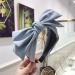 Wiwpar Knotted Bow Headbands for Women Fashion Cute Knot Headband Hair Bands Solid Bow Hair Accessories for Women Girls (Blue)