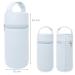 Duffi Baby Bottle Holder - Insulated Synthetic Leather Thermal Bag for Warm & Cold Bottles - Easy Clean Zip & Handle - Blue Circles Design - Buy Online on GoSupps.com