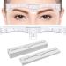 100 Pack Eyebrow Ruler KINGMAS Disposable Brow Ruler Microblading Adhesive Eyebrow Sticker Stencil Guide Measuring Tool