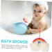 POPETPOP Rainbow Bath Ball & Foam Sponge Set - 2 Pcs Pearlescent Shower Scrubber & Loofah - Ideal for Baby Cleaning Supplies & Spa Experience - Buy Online on GoSupps.com