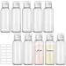 Kornerain 12stk 80ml travel bottle set transparent travel bottles set travel bottles for filling 80ml bottles of hand luggage for shampoo conditioner lotion (80ml)