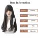 Long Black Wig with Bangs for Women - 25 inch Natural Hair Cosplay Wig - Buy Online on GoSupps.com