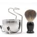 Elvielsl Men's 3-in-1 Shaving Kit with Badger Hair Brush and Stainless Steel Bowl - Traditional Wet Shave Set for Men - Buy Online on GoSupps.com