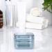 SUMTree Dental Container Case Orthodontic Denture Storage Box Retainer Container Box with Cleaning Basket and Brush Mouth Guard Case with Strainer for Daily Travel Cleaning Blue - Buy Online on GoSupps.com