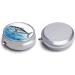 Decorative Round Pill Box with Bluefin Tuna Print - 3 Compartment Portable Metal Organizer | Stylish Pocket Pill Case - Buy Online on GoSupps.com