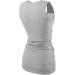 MANCI Women's Nursing Maternity Top - V Neck Ruched Waist Pajama Top (L Grey) - Buy Online on GoSupps.com