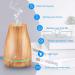Diffuserlove 200ML Ultrasonic Wood Grain Essential Oil Diffuser with 7 Color LED Lights - Aroma Mist Humidifier for Bedroom, Office & Home - Waterless Auto Shut-Off - Buy Online on GoSupps.com