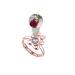 CSSTONE Dog Paw Photo Chain Projection Necklace With Picture Chain with Photo Chain with Picture Inside 925 Sterling Silver I Love You Memory Gift For Women/Pets Ring Rose