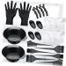 minkissy 2 Sets Hair Color Mixing Bowl Hair Mixing Spoon Diy Salon Tool Hair Tinting Tool Hair Blower Dryer Brush Beard Kits T Tool Hair Tinting Bowl and Brush Beard Cape Hair Dye Cloak - Buy Online on GoSupps.com