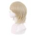 MapofBeauty 12 Inch Short Straight Blonde Cosplay Wig for Men & Women - Gold Side Bangs Fiber Wig - Buy Online on GoSupps.com