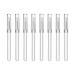 Silicone Lip Brushes 8 Pcs Eyeshadow and Lip Gloss Makeup Brushes Reusable Lip Gloss Applicators Lip Mask Beauty Tool White