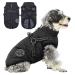 Savlot dog jacket winter vest jackets dog jacket dog sweater pet skiing costume sleeveless cotton padded vest with chest strap belt - black xxl xxl black