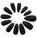 240pcs Matte Black Almond Press on Nails | Medium Acrylic Fake Nails Kit with Adhesive Tabs for Women & Girls - Shop Now - Buy Online on GoSupps.com