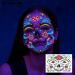 GotGala 4 sheets Day of the Dead Face Temporary Tattoos Glow in Dark Sugar Skull Halloween Makeup Floral Black Skeleton Web Full Mask Stickers for Women Men Dia De Los Halloween Masquerade Party Favor Supplies - Buy Online on GoSupps.com