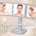 HORIUCHI Trifold Vanity Mirror - Japanese Makeup Mirror with 360 View, 2X Magnification, Three-Sided Design (Silver) - Buy Online on GoSupps.com