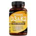 Vitamin D3 K2 - Vitamin D3 4000iu & Vitamin K2 100ug (MK7) 1 Year Supply Supports Immunity Calcium Absorption and Bone Health Non-GMO UK Made by New Leaf 365 Micro Small Vegetarian Tablets 12 Months supply