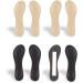 CB 4 Pairs Cloth Surface Sponge Inserts - Invisible Slim Insoles for Women's Shoes 5-8, Style A Nude & Black - Ball of Foot Pain Relief & Arch Support - Buy Online on GoSupps.com