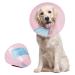 Supet collar for pets protective collar tapes made of plastic Special protection for cats Small dogs (pink m) m (Neck: 11.8 13.5 ") Rosa