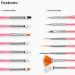 Ncana 21 Pcs Nail Art Brushes Set - Manicure Design Tools for Home Salon DIY Makeup - Buy Online on GoSupps.com