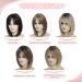 Short Bob Hair Topper for Women | Ash Light Brown with Highlights | Hair Volume Enhancement | 12 Inch Clip-in Wiglet | Fiber Hairpiece for Thinning Hair - Buy Online on GoSupps.com