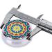 Geometric Round Floral Pattern Portable Metal Pill Box 3-Compartment Travel Essential for Small Pills - Buy Online on GoSupps.com