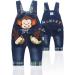 KIDSCOOL SPACE Toddler Denim 3D Monkey Overalls | Blue Dungarees Pants 3-4 Years - Buy Online on GoSupps.com