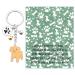 ENSIANTH Dog Keychain Gifts for Dog Lovers Puppy Keychain Dog Paw Print Keychain Gifts for Dog Owners Mom Dad Puppy Dog Keyring Teddy