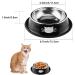 Domi Pro Non-Slip Stainless Steel Cat Bowls Set in Gray & Black - Ideal for Food and Water - Kitten Friendly (Black) - Buy Online on GoSupps.com