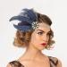 IYOU 1920s Feather Flapper Headpiece Blue Crystal Gatsby Headband Prom Wedding Hair Accessories for Women - Buy Online on GoSupps.com