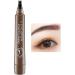 Eyebrow Liquid 4 Points Eyebrow | Microblading Eyebrow Pencil Long-Lasting Eyebrow Makeup for Natural-Looking Eyebrow Ngumms Dark Brown - Buy Online on GoSupps.com