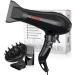 Professional Negative Ionic Hair Dryer 1875W - Quiet Powerful AC Motor Blow Dryer with Concentrator & Cool Shut Button for Smooth Frizz-Free Hair | International Shipping Available - Buy Online on GoSupps.com