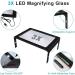 Portable 3X Handheld Illuminated Magnifier Multifunction Hands-Free Large Rectangular Full-Page Magnifier LED Lighted Illuminated Foldable 3X Desktop Portable for Books M Full of Stars - Buy Online on GoSupps.com