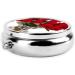 Red Roses Printed Round Pill Box - 3 Compartment Mini Portable Travel Organizer for Vitamins & Medications - Buy Online on GoSupps.com