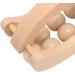 Saluaqui Wooden Massage Roller with 10 Pearls - Handheld Massager for Back Neck Foot & Deep Tissue Muscle Relief - Buy Online on GoSupps.com