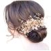 Bride Wedding Hair Comb Bridal Hair Accessories for Women Flower Rhinestone Headpiece Bridal Pearl Hair Accessories for Girls Silver Hair Accessories
