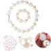 ibasenice 2 Sets Necklace Set Kids Girl Toys Girls Necklaces Necklace for Girls Necklace for Kids Girls Bracelet Toy for Girls Pearl Bracelets Pearl Choker White Acrylic Jewelry Child - Buy Online on GoSupps.com