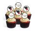 24 Graduation Edible Cupcake Toppers - Premium Thickness SWEETENED Vanilla - Wafer Card disc Cake Decorations