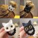 Cute Cat Rubber Bands Elastic Hair Bands Women Headwear Children For Girls Hair Accessories 2 Pack Resin Cartoon Lovely Elastic Hair Bands