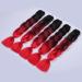 Showjarlly Jumbo Braid Artificial Hair - Ombre 24-Inch Kanekalon Extensions 5-Pack for Crochet & Box Braids - Black/Red #61cm - Buy Online on GoSupps.com