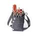 PU Leather Scissors Pouch - Grey | Hair Stylist Tools Bag for Salon & Barber | Waist/Shoulder Belt Holster - Buy Online on GoSupps.com