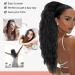 FDEETY 22 Inch Ponytail Hair Extension Piece Long Corn Curly Heat Resistant Synthetic Clip in Curly Wave Ponytail Hair Pieces For Women Girls (Natural Black) - Buy Online on GoSupps.com