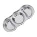 Sauce Dipping Saucer Sauce Dipping Bowls Appetizer Plates Serving Dish 304 Stainless Steel Seasoning Plate Three Grids Durable Sauce Dish Suitable for Dips Salads Desserts Fruit Soy Sauce Bow