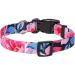 Mihqy Adjustable Soft Dog Collar - Bohemian Floral Design for Small Medium & Large Dogs (Pink Flowers L: 38-63 cm) - Buy Online on GoSupps.com