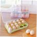 2pcs 10 Eggs Portable Refrigerator Clear Storage Bin with Lid Egg Holder Storage Box re-usable Green 24.5*10.5*7cm - Buy Online on GoSupps.com