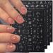3D metallic silver nail ticker ladies nail stickers star moon sun nail sticker nail foil self -adhesive nail sticker butterfly nail art stickers nail art sticker nail design accessories 8pcs