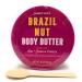 Trader Joes - Luxuriant Brazil Nut Body Butter Jar with Acai and Guarana extracts 8 oz (227g) Plus One Mini Birchwood