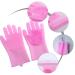 Jitnga Silicone Scrubbing Gloves - Reusable Pink Kitchen Cleaning Gloves for International Shipping - Buy Online on GoSupps.com