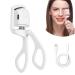 Eyelash Curler USB Rechargeable Electric Eyelash Curler Electric Eyelash Curler with 2 Temperature Settings Professional Eyelash Curler for Long Lasting Natural Curling (White)
